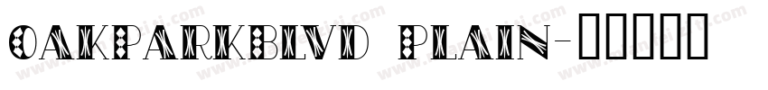OakParkBlvd Plain字体转换
